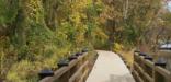 Boardwalk, river, and trail