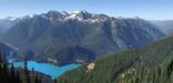 View from Sourdough Mountain Overlook  A view looking down onto Diablo Lake. Photo Credit: NPS/Michael Silverman, 2010.