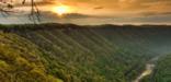 sun setting over the gorge